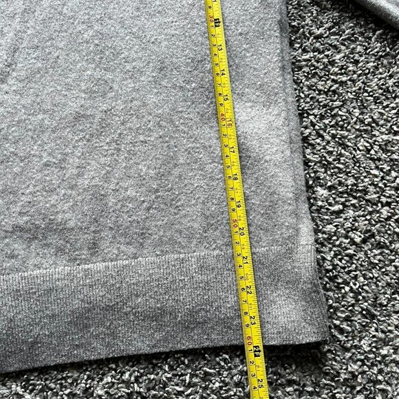 Banana Republic Sweater Mens Small/Medium Gray Italian Merino Wool Long Sleeve - Picture 5 of 7